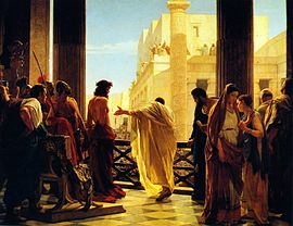 Antonio Ciseri paveikslas "Ecce Homo" su Jėzumi ir Poncijumi Pilotu, XIX a.