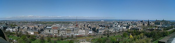 View from Edinburgh Castle to Princes Street