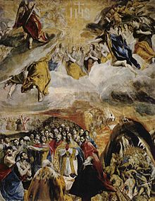 El Greco, Adoration of the Name of Jesus, 140 × 110 cm, oil on canvas, 1577-1579, El Escorial.