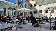 First outdoor meeting of District Council 1, Innenstadt/Deutz, on April 22, 2021, due to pandemic.