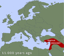 Origins and spread of Neolithic agriculture in the period