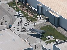 Indgangen til Skunk Works-bygningen i Palmdale, Californien