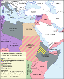 Fascist Italy with its Colonies in Europe and Africa (1939)