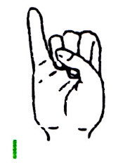 Letter I in the finger alphabet