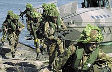 Fiński marines w trakcie szkolenia