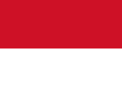 Die Flagge von Monaco