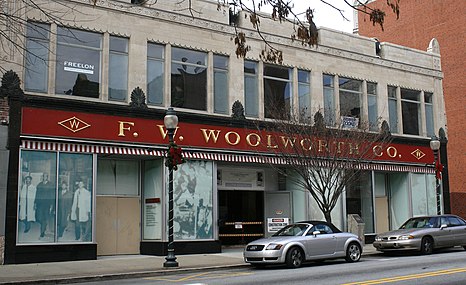 The Woolworth's five and dime store where the Greensboro students sat in