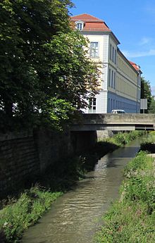 Franconian Rezat in Ansbach, along the Residence