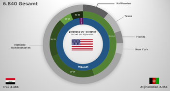 Fallen US soldiers by sex, age and origin