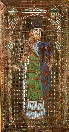 Portrait of Gottfried Plantagenet, originally from Le Mans Cathedral, enamel, Carré Plantagenêt, Musée d'archéologie et d'histoire 23-1.