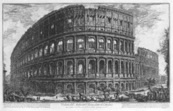 Koloseum v roce 1757, Giovanni Battista Piranesi