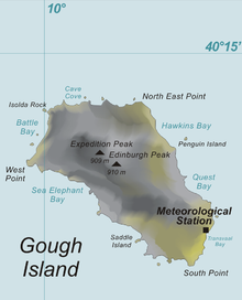 Karte der Insel Gough