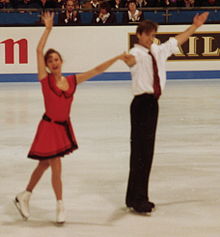 Oksana Grishuk og Evgeny Platov ved europamesterskaberne i 1994