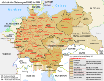 Structure of the Greater German Reich, May 1944
