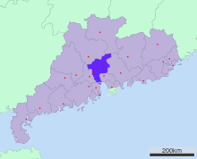 Guangzhou în provincia Guangdong