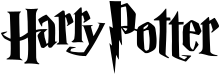 Harry Potter-logoet, der først blev brugt i de amerikanske udgaver af romanserien og senere i filmene  