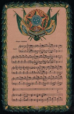 Partitura del himno  