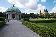 Court garden with Diana temple
