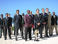 Căpitanii de la Cupa Mondială de Cricket din 2007.  
