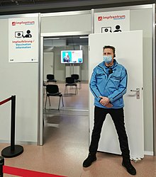 Vaccination Center Düsseldorf, for vaccination education (December 2020).