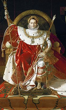 Napoleon på sin kejserlige trone, af Jean Auguste Dominique Ingres, 1806