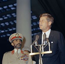 Kejsare Haile Selassie I och president John F. Kennedy.