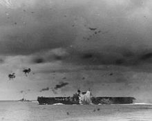 Enterprise während der Schlacht um die Santa Cruz Inseln, 26. Oktober 1942.