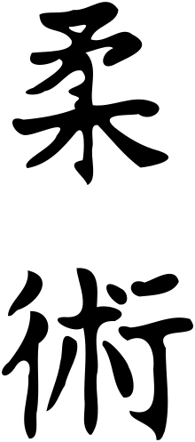 The Kanji Jū (Jiu) and Jutsu (Jitsu) (read from top to bottom)