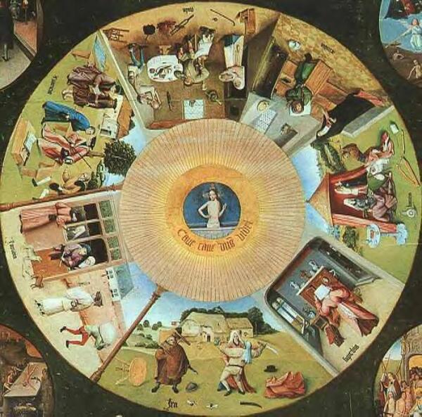 Jheronimus Bosch (1450-1516): De zeven hoofdzonden.