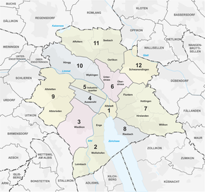 City districts / quarters