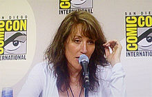 Katey Sagal 2008 m. "Comic Con" parodoje San Diege, Kalifornijoje, "Futurama" skyde.