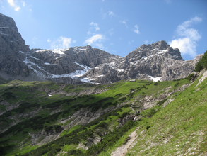 Bretterspitze, Gliegerkarspitze y Kaufbeurer Haus  