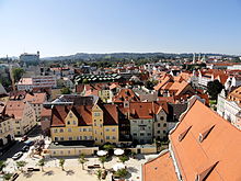 View from the tower of the St.-Mang-Church towards the west