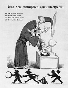 Kladderadatsch, caricature about the diplomacy of Menshikov, 1853