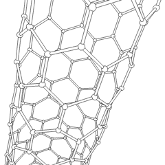 Diese Animation eines sich drehenden Kohlenstoff-Nanoröhrchens zeigt seine 3D-Struktur.