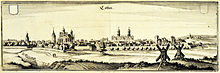 Köthen around 1650 (copper engraving)