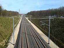 LGV Est at route km 217, near the station in the Département Meuse