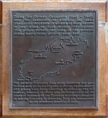 Mapa Alderney i pól kempingowych