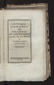Lettres familieres a divers amis d'Italie , 1767