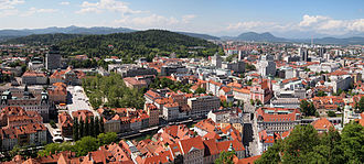 View from the castle to the city