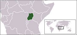 Posizione dell'Uganda