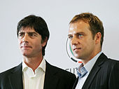 Joachim Löw in njegov pomočnik Hans-Dieter Flick.