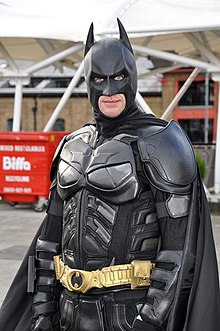 En person, der udklædes som Batman