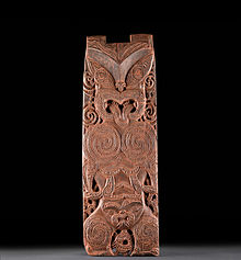 Poupou (Maori genealogical table), the only surviving object from James Cook's first voyage to the South Seas, 1770 gift to Joseph Banks, now in the Museum of the University of Tübingen MUT