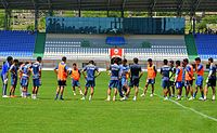 FC Pyunik pe stadionul Academiei de Fotbal.