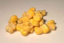Grains of vegetable maize