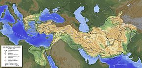 The world empire which had come into being on the march of Alexander, and which he bequeathed to his successors in 323 B.C.