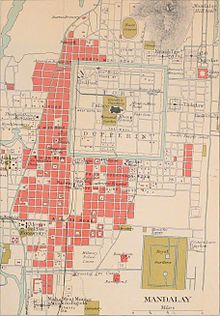 Mappa di Mandalay, 1911