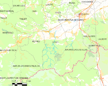 Geographical situation of Céret