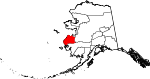 State map highlighting Kusilvak Census Area